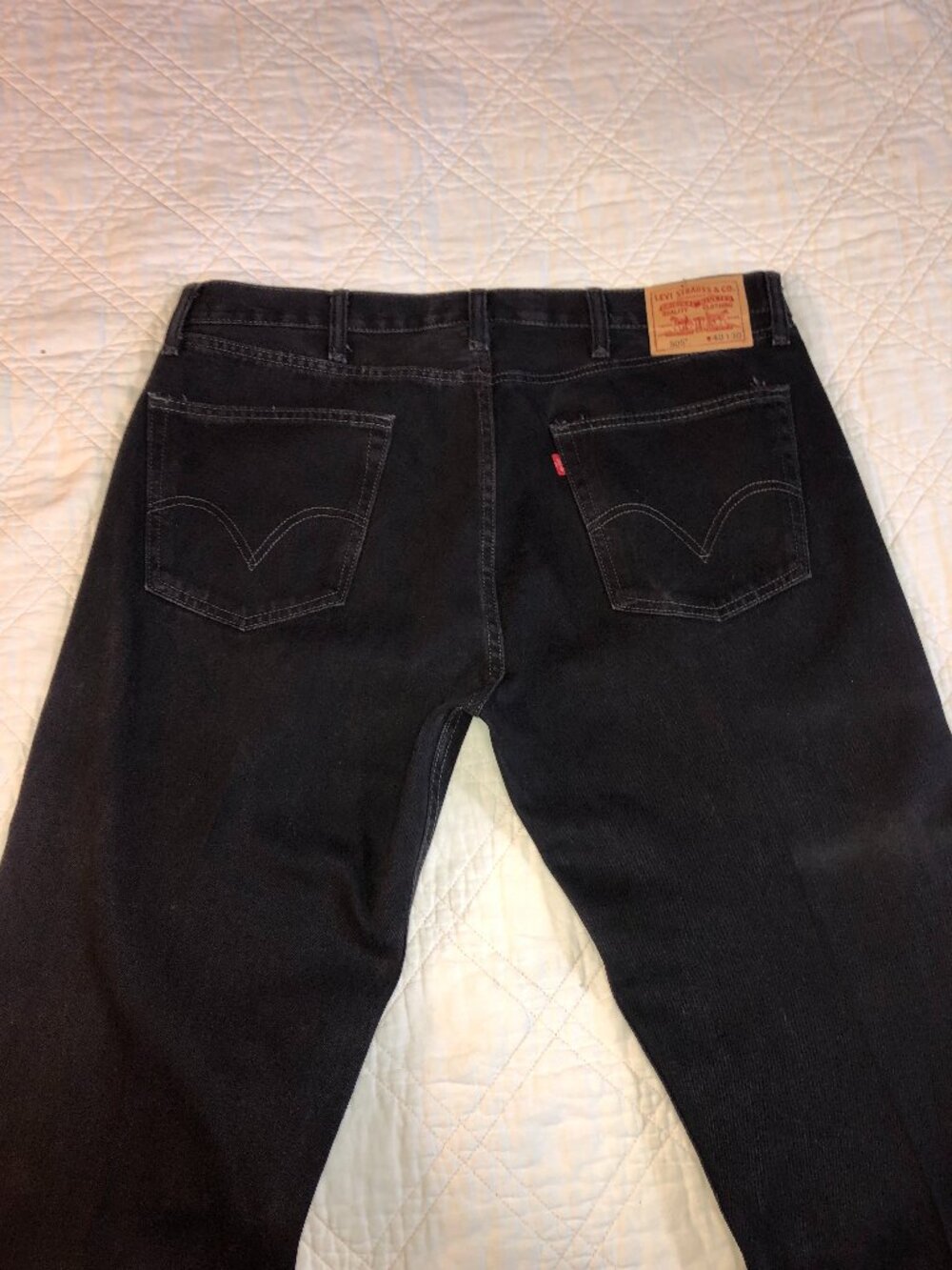 Levis Straight Fit 505 Men’s Black Jeans, Size 40x30